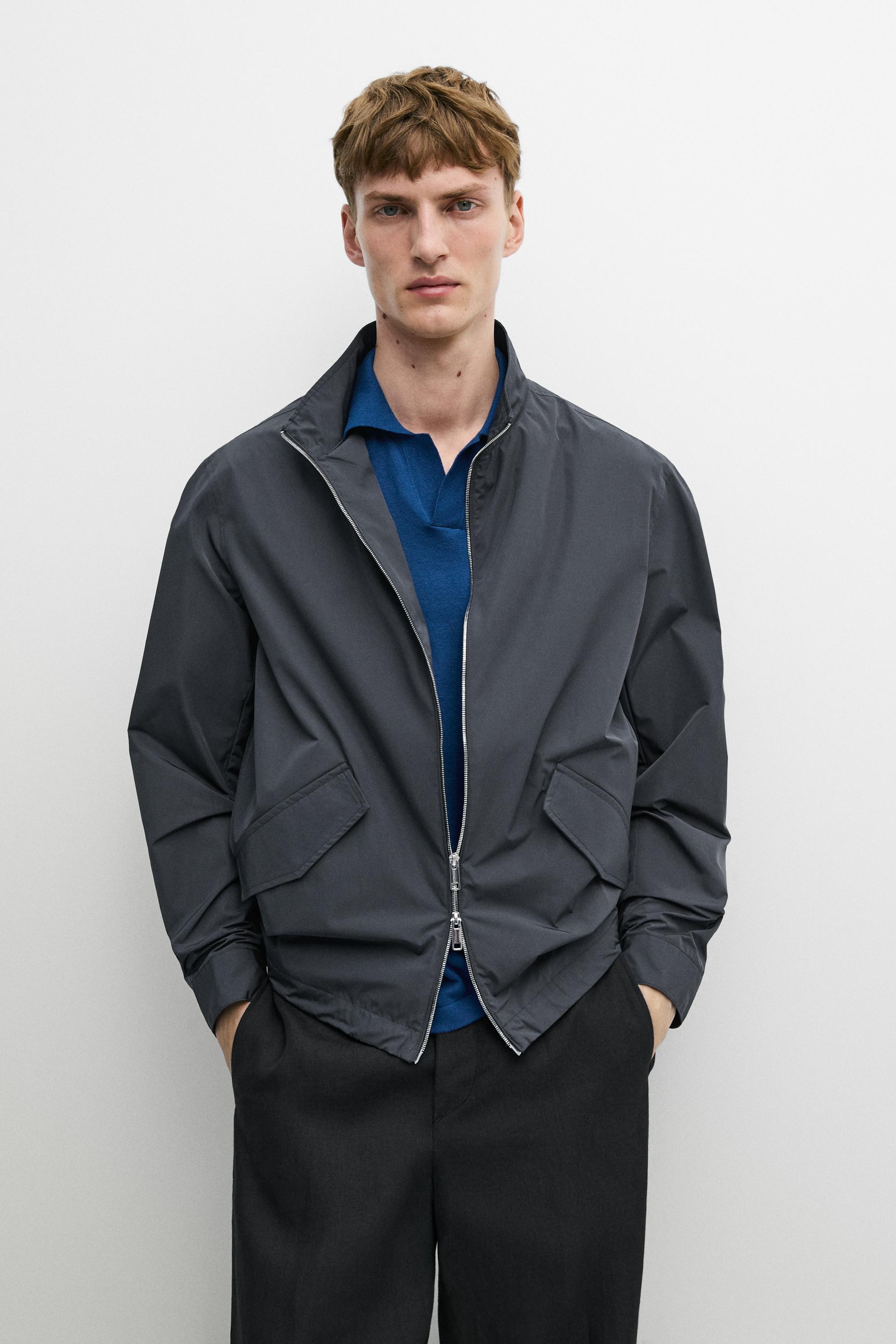 High neck jacket with pocket details